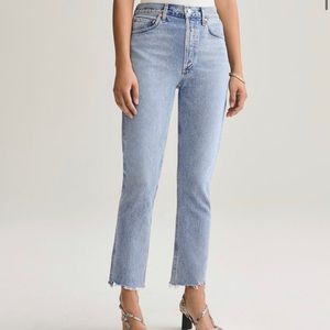 AGOLDE Riley High-Rise Straight Crop Denim